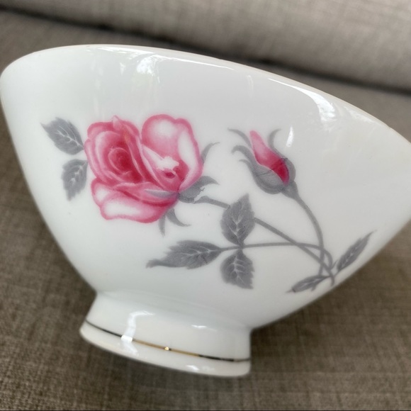 Vintage Pink Rose Zephyr x Deville Soup Rice Bowl - Picture 1 of 7